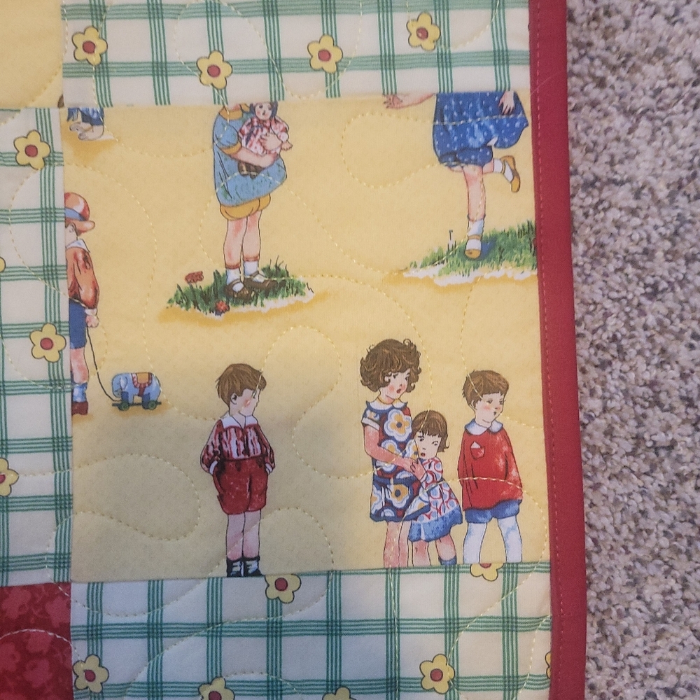 Colorful Patchwork Quilt - Crib/child Size - Picture 2 of 4